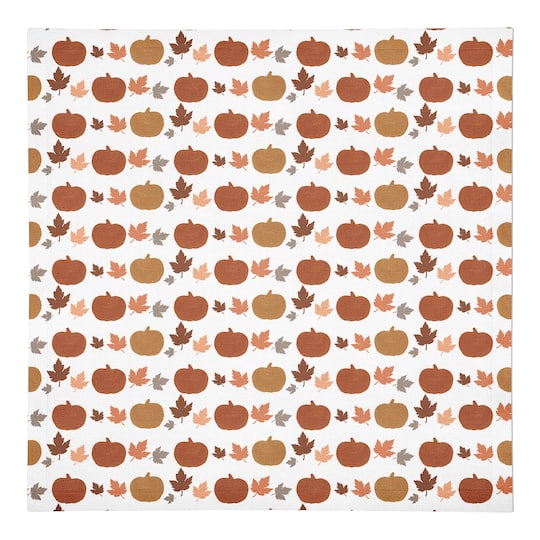 Simple Fall Icons Pattern Cotton Twill Napkin